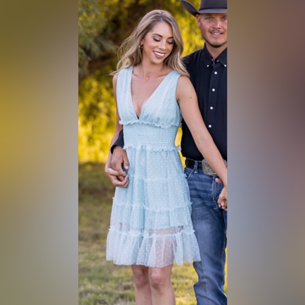Baby blue dress